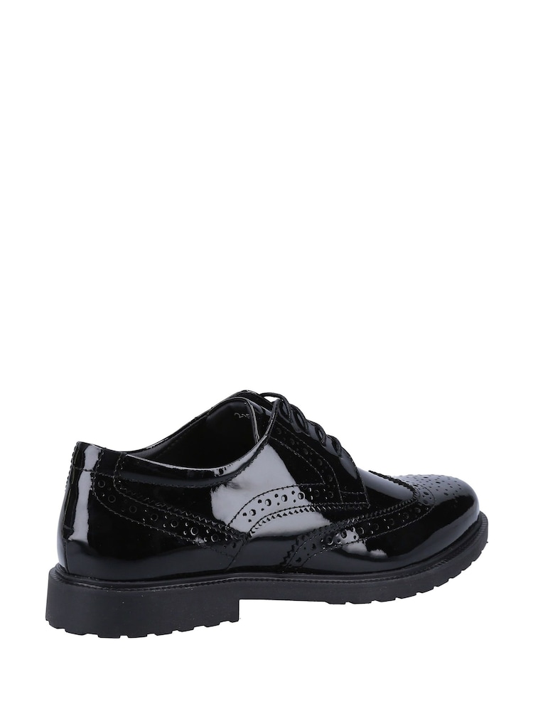 Črn patent - Hush Puppies Verity gležnjar z luknjičastim vzorcem in vezalkami čevlji - Slika 2 iz 4 Črn patent - Hush Puppies Verity gležnjar z luknjičastim vzorcem in vezalkami čevlji - Slika 2 iz 4