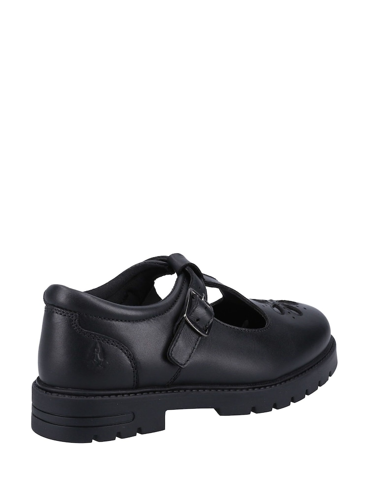Schwarzes Leder - Hush Puppies Senior Fiona Black Patent School Shoes - Bild 2 von 4