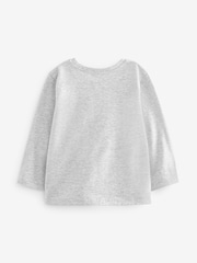 Grey Rainbow Sequin Long Sleeve T-Shirt (3mths-7yrs) - Image 2 of 3