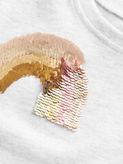 Grey Rainbow Sequin Long Sleeve T-Shirt (3mths-7yrs) - Image 3 of 3