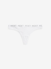 Bright Colours Thong Cotton Rich Logo Knickers 4 Pack - Image 7 of 8