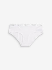 White/Blue/Pink/Green Short Cotton Rich Logo Knickers 4 Pack - Image 8 of 8