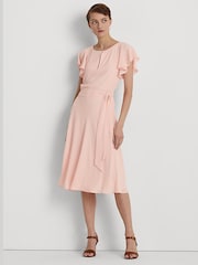 Lauren Ralph Lauren Pink Thandia Midi Dress - Image 1 of 6