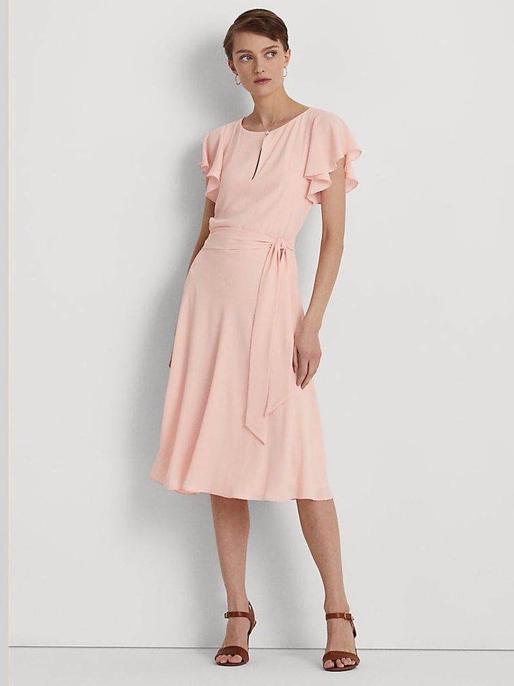 Lauren Ralph Lauren Pink Thandia Midi Dress - Image 1 of 6