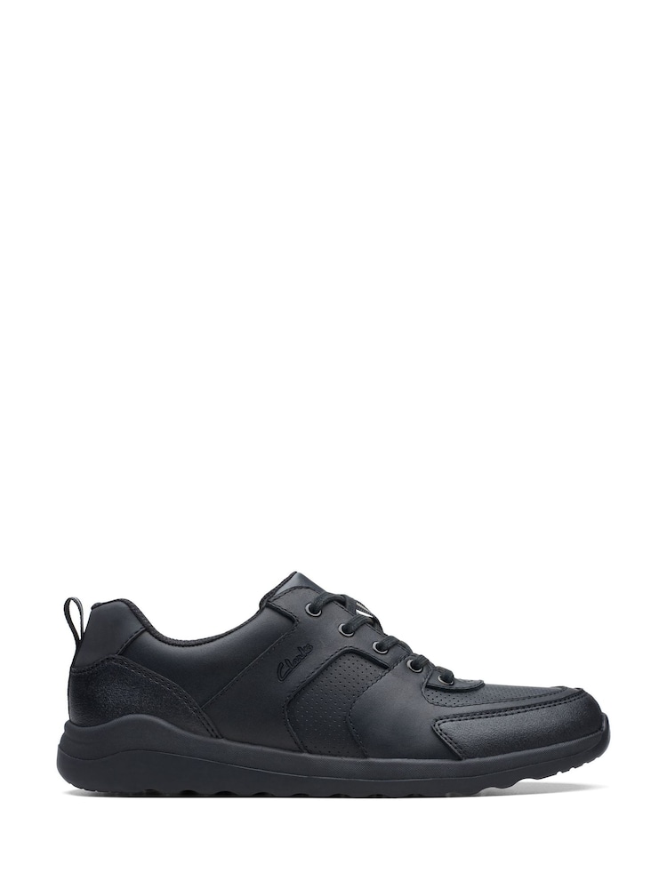 Clarks Black Multi Fit Leather Daze Loop Shoes - Image 1 of 6