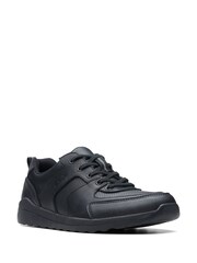 Clarks Black Multi Fit Leather Daze Loop Shoes - Image 3 of 6