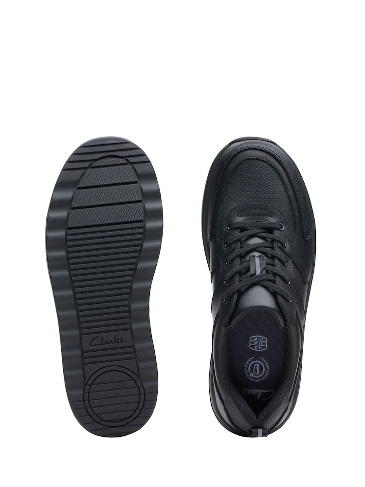 Clarks Black Multi Fit Leather Daze Loop Shoes - Image 6 of 6