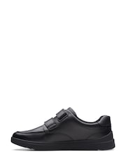 Clarks Black Multi Fit Leather Goal Style Shoes - Image 2 of 7