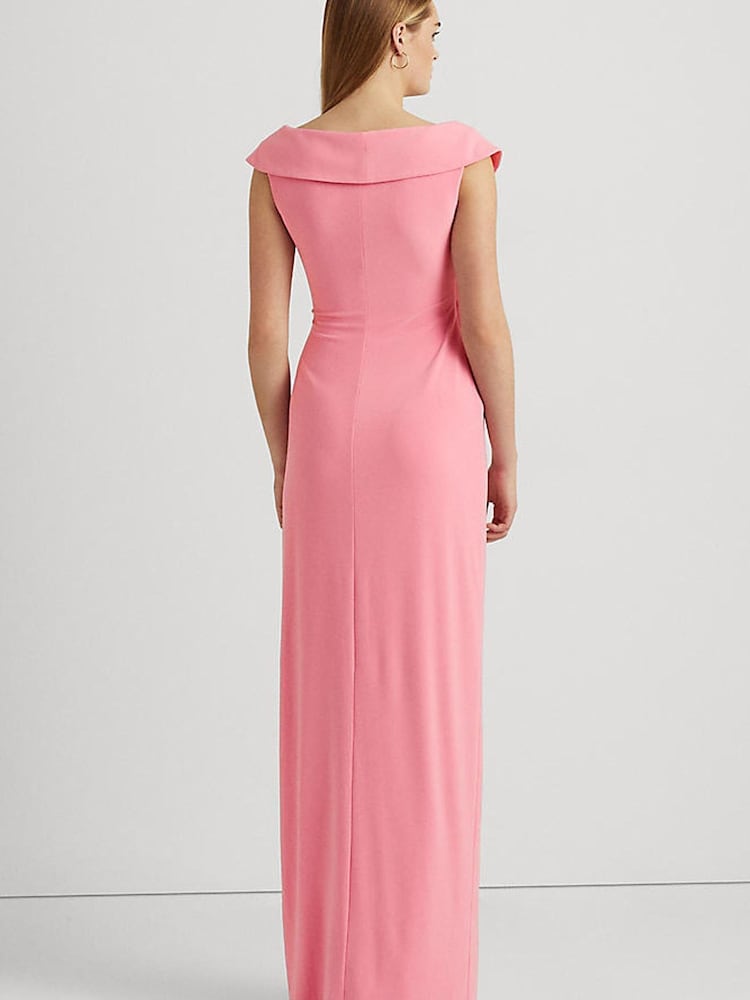 Lauren Ralph Lauren Pink Stretch Off Shoulder Leonidas Maxi Evening Dress - Image 2 of 6 Lauren Ralph Lauren Pink Stretch Off Shoulder Leonidas Maxi Evening Dress - Image 2 of 6