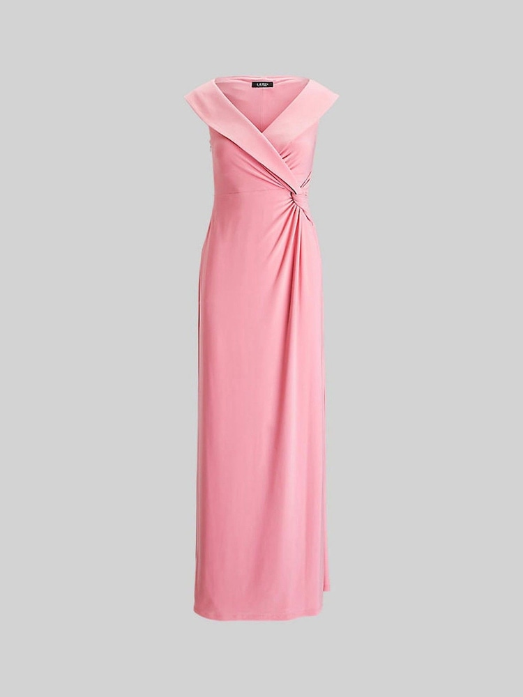 Lauren Ralph Lauren Pink Stretch Off Shoulder Leonidas Maxi Evening Dress - Image 6 of 6 Lauren Ralph Lauren Pink Stretch Off Shoulder Leonidas Maxi Evening Dress - Image 6 of 6
