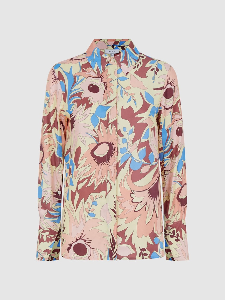 Reiss Multi Liv Floral Printed Shirt - Image 2 of 7