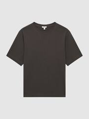 Reiss Washed Black Tate Oversized Garment Dye T-Shirt - Image 2 of 7