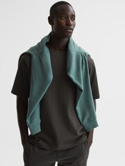 Reiss Washed Black Tate Oversized Garment Dye T-Shirt - Image 6 of 7