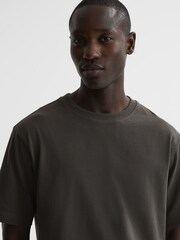 Reiss Washed Black Tate Oversized Garment Dye T-Shirt - Image 7 of 7
