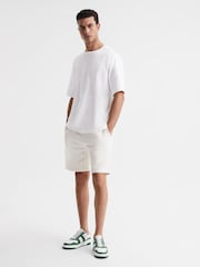 Reiss White Tate Oversized Garment Dye T-Shirt - Image 3 of 6