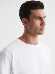 Reiss White Tate Oversized Garment Dye T-Shirt - Image 4 of 6