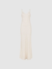 Reiss White/Gold Louisa Metallic Maxi Dress - Image 2 of 8