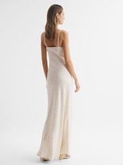 Reiss White/Gold Louisa Metallic Maxi Dress - Image 5 of 8