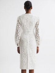 Reiss White Immi Lace Co-ord Pencil Skirt - Image 4 of 5