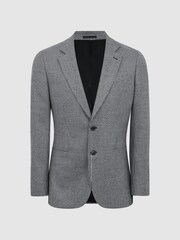 Reiss Blue Rogan Single Breasted Wool Slim Fit Blazer - Image 2 of 7