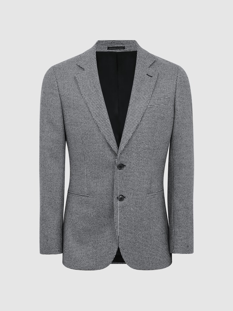 Reiss Blue Rogan Single Breasted Wool Slim Fit Blazer - Image 2 of 7