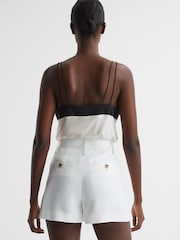Reiss Ivory/Black Payton Silk Blend Colourblock Vest - Image 5 of 7