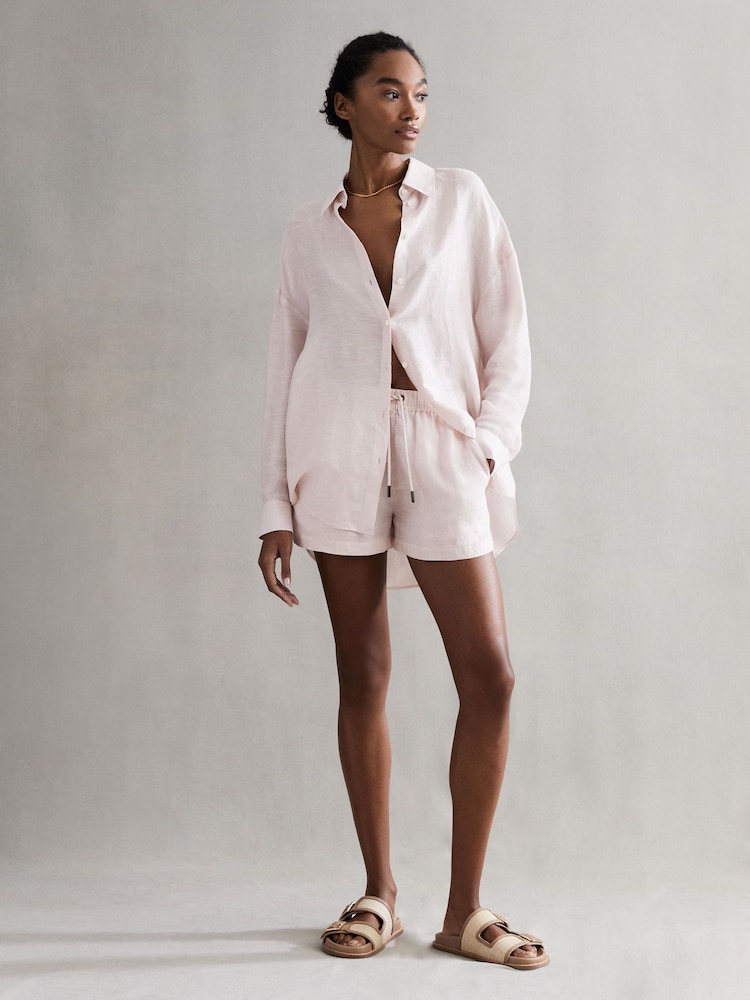 Reiss Cleo Leinenshorts mit Kordelzug - Bild 1 von 5