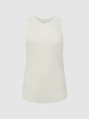 Creme - Reiss Piper Strick-Trägertop aus Leinen - Bild 2 von 7