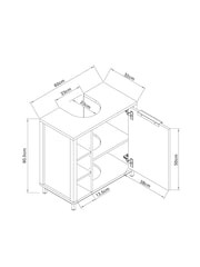 Grey Bronx Free Standing Under Sink Storage Unit - Image 8 of 8