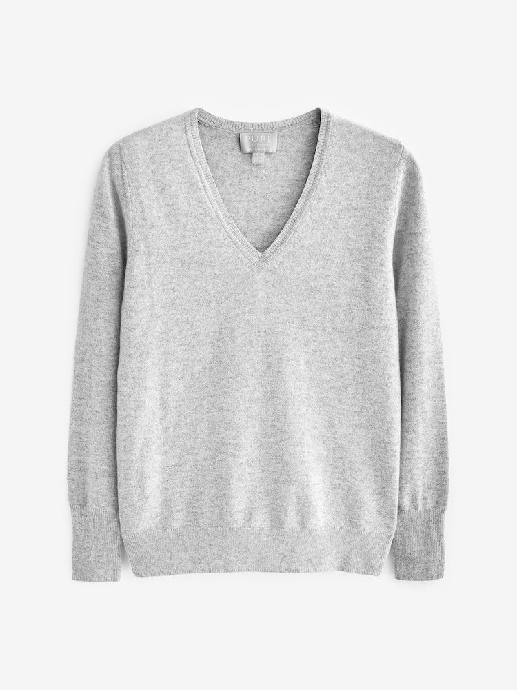 Pure Collection Cashmere V-Neck Sweater - Image 3 of 3 Pure Collection Cashmere V-Neck Sweater - Image 3 of 3