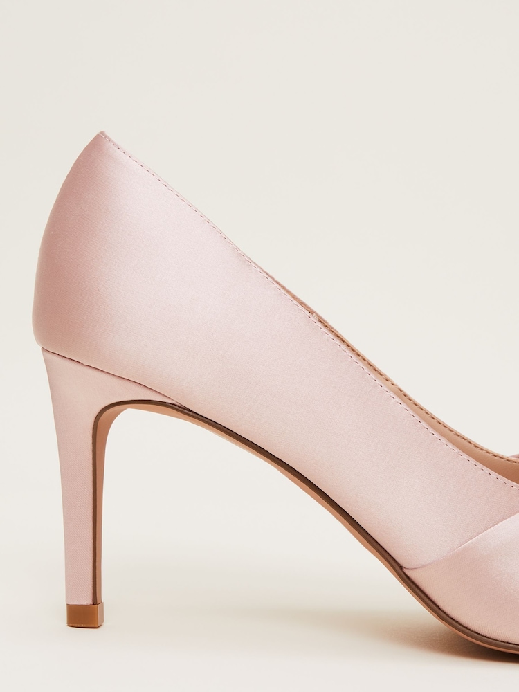 Phase Eight Pink Satin Knot Front Court Shoes - Image 4 of 6