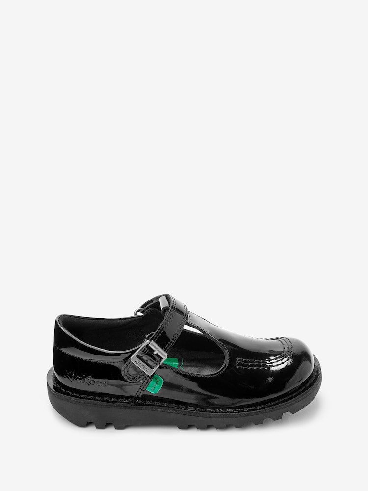 Kickers Black Junior Patent Leather School Shoes - Image 1 of 8