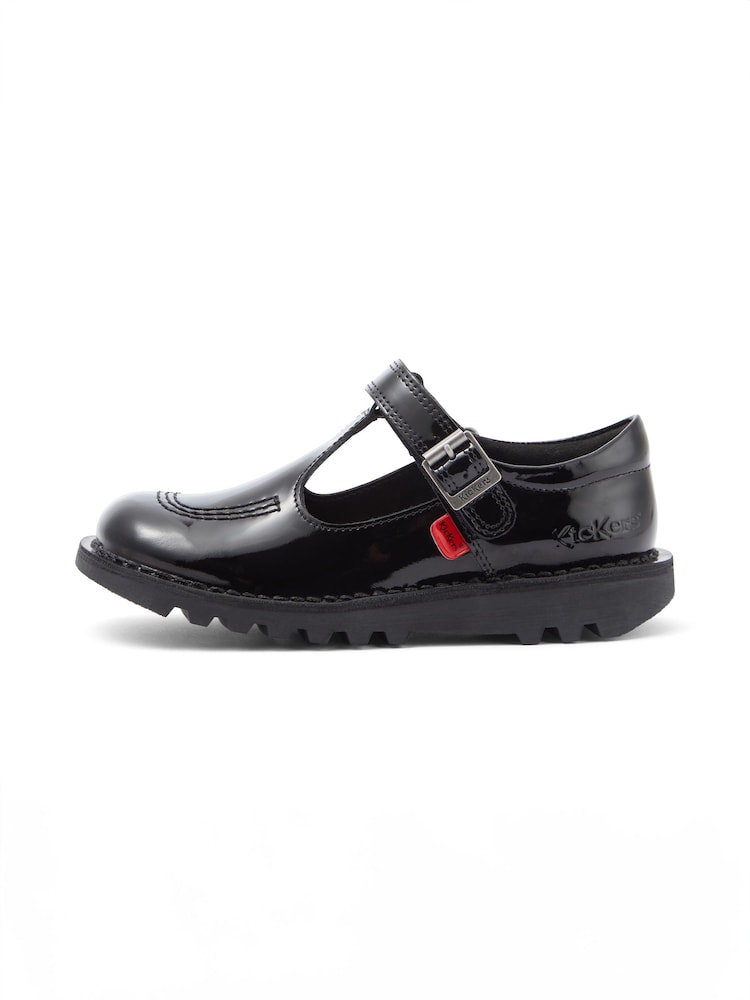 Kickers Black Junior Patent Leather School Shoes - Image 2 of 8