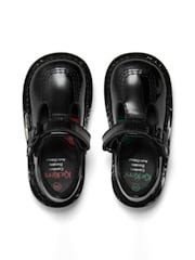 Kickers Black Patent Infant Leather T-Bar School Shoes - Image 7 of 7