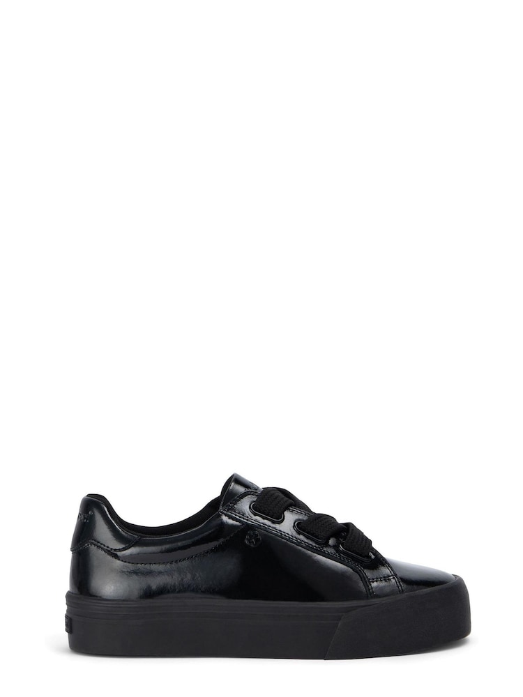 Kickers Black Youth Tovni Stack Lo Ribbow Patent Leather Trainers - Image 1 of 6