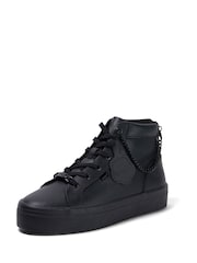 Kickers Black Youth Tovni Hi Stack Chain Leather Trainers - Image 2 of 6