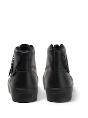 Kickers Black Youth Tovni Hi Stack Chain Leather Trainers - Image 4 of 6