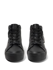 Kickers Black Youth Tovni Hi Stack Chain Leather Trainers - Image 5 of 6