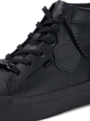 Kickers Black Youth Tovni Hi Stack Chain Leather Trainers - Image 6 of 6