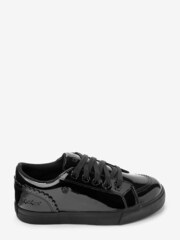 Kickers Junior Tovni Lo Bloom Patent Leather Black Shoes - Image 1 of 10