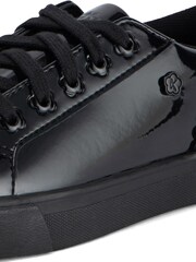 Kickers Junior Tovni Lo Bloom Patent Leather Black Shoes - Image 3 of 10