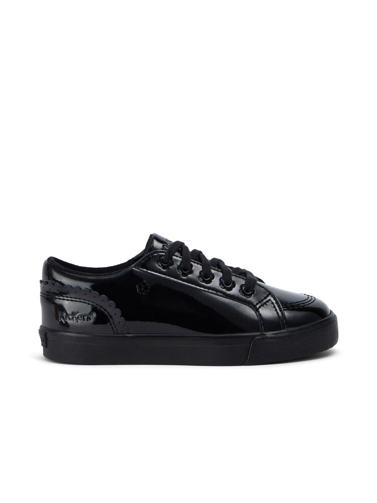 Kickers Junior Tovni Lo Bloom Patent Leather Black Shoes - Image 7 of 10