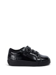 Kickers Black Infant Tovni Lo Touch Fastening Bloom Patent Leather Trainers - Image 1 of 5