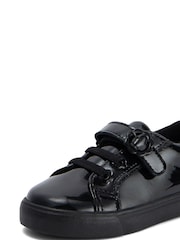 Kickers Black Infant Tovni Lo Touch Fastening Bloom Patent Leather Trainers - Image 2 of 5