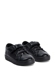 Kickers Black Infant Tovni Lo Touch Fastening Bloom Patent Leather Trainers - Image 3 of 5