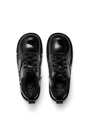 Kickers Junior Kick Hi Bloom Patent Leather Black Boots - Image 4 of 5