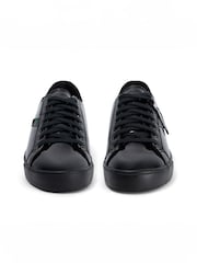 Kickers Black Womens Vegan Tovni Patent Lacer Trainers - Image 5 of 8