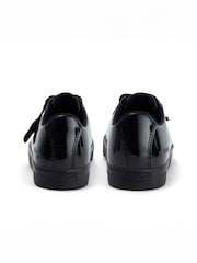 Kickers Black Womens Vegan Tovni Patent Lacer Trainers - Image 6 of 8