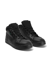 Kickers Black Youth Tovni Hi Double Tongue Leather Trainers - Image 3 of 7