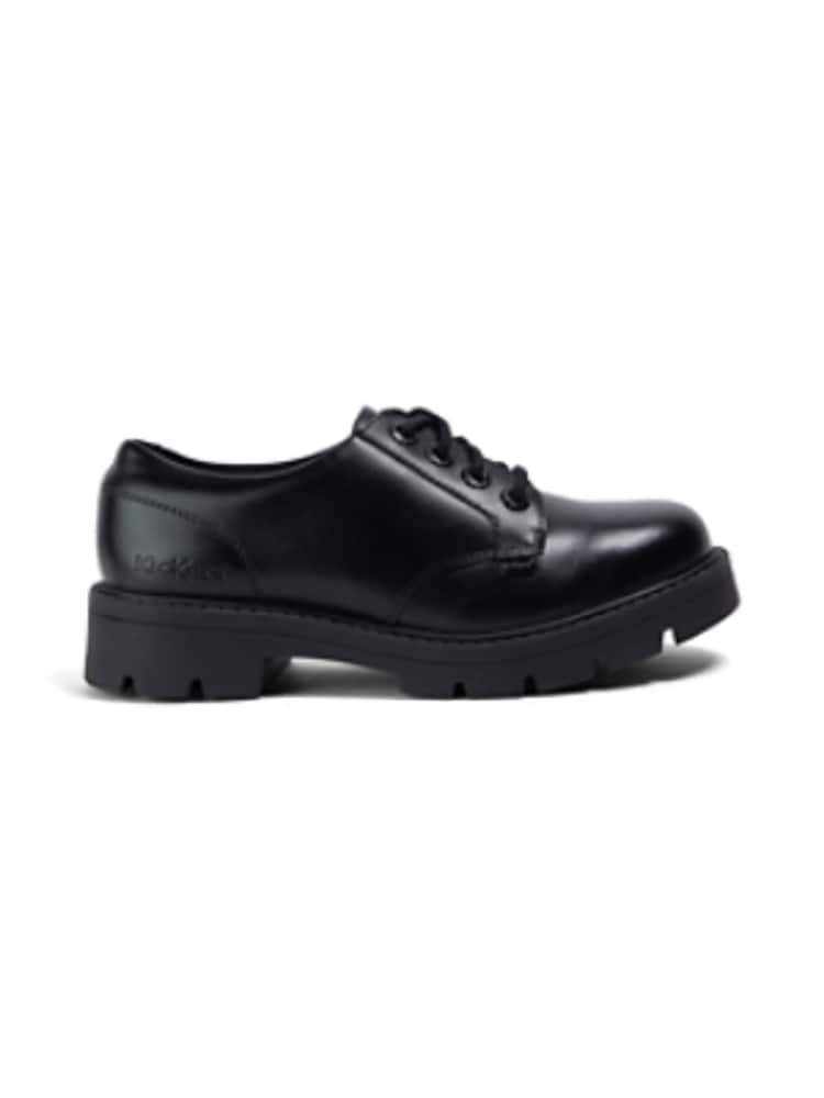 Kickers Black Womens Kori Leather Lace Shoes - Image 1 of 8